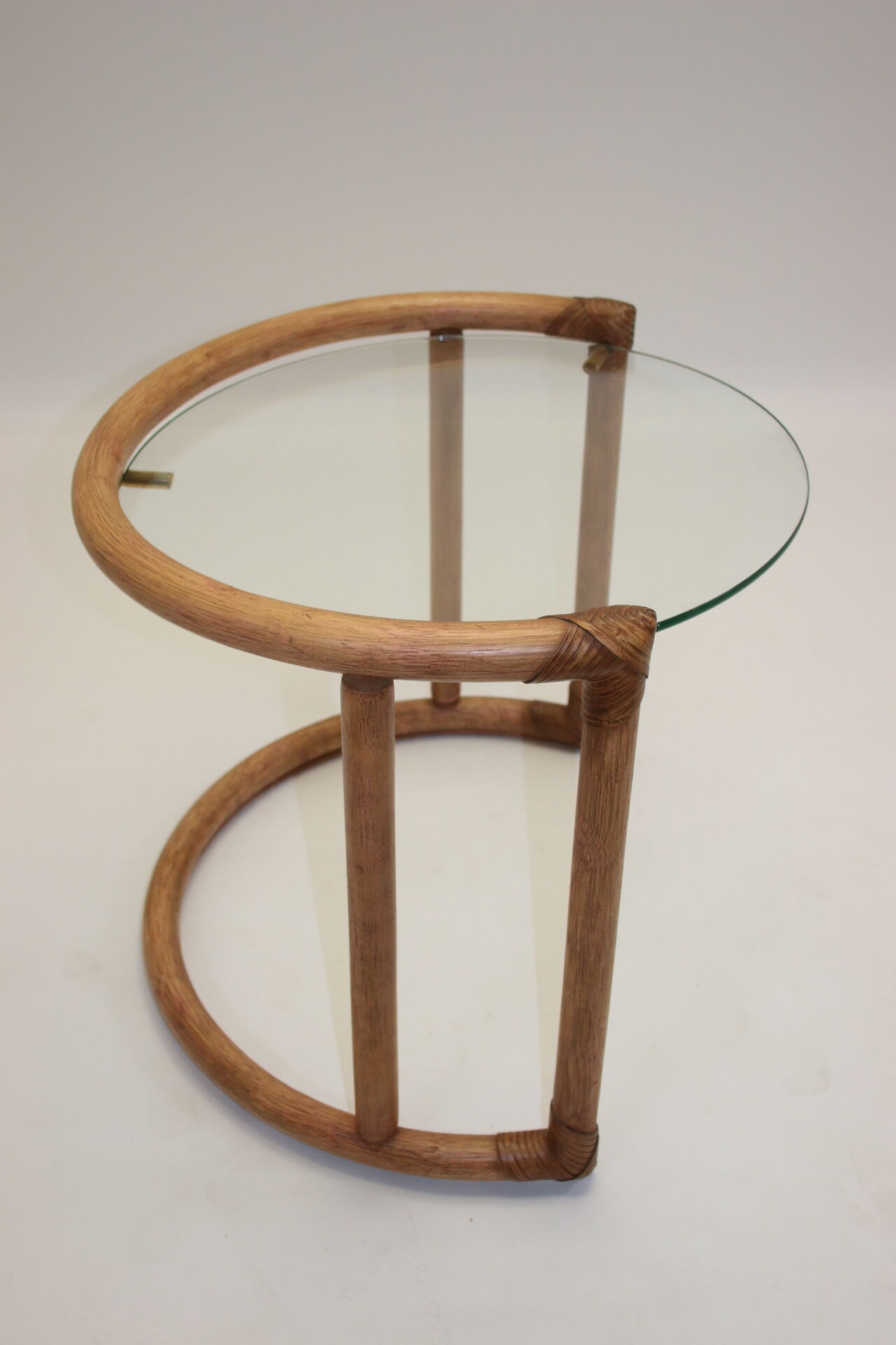 Round bamboo coffee table or side table