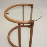 Round bamboo coffee table or side table