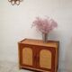 Sideboard wood, bamboo and rattan