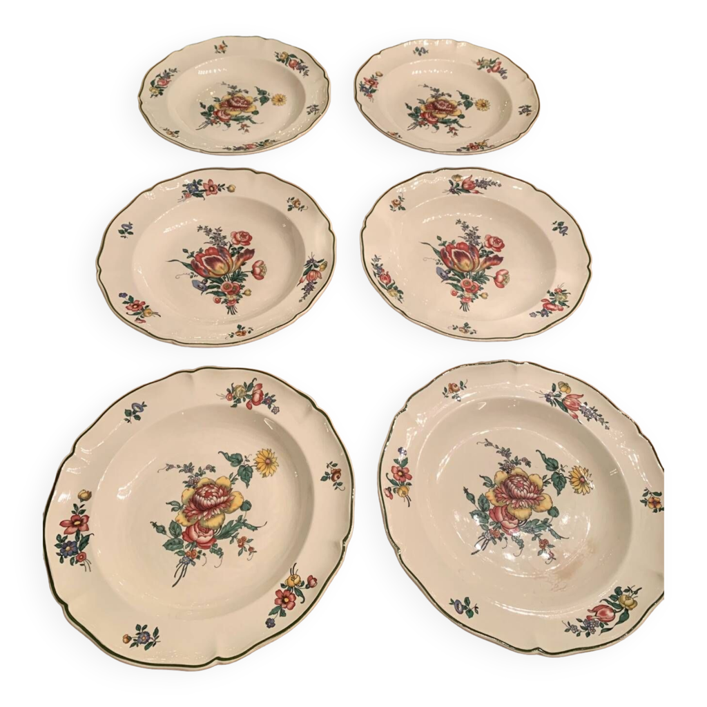 Novastyl - Lot 6 Assiettes A Dessert Natura 21cm En Porcelaine
