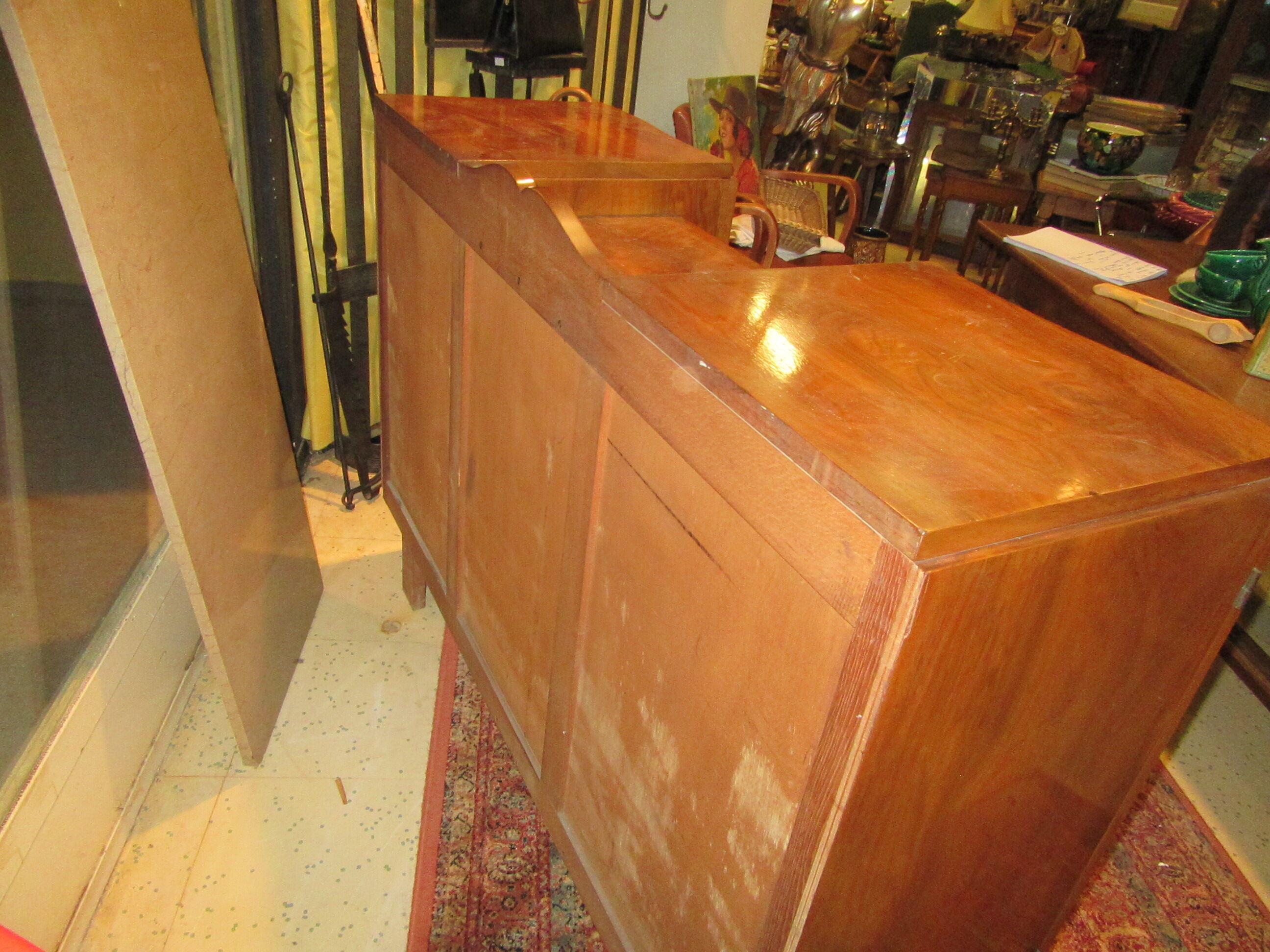 Buffet bar plated Art Deco Walnut