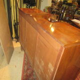Buffet bar plated Art Deco Walnut