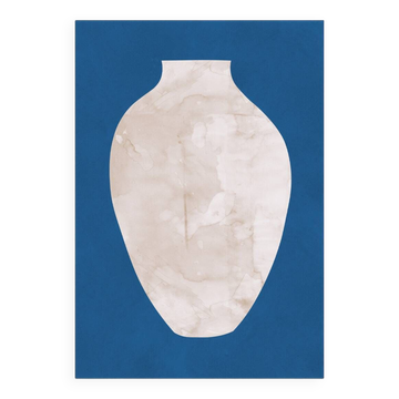 Art print. Vase on blue background. (50x70cm)