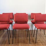 Set of 6 vintage modernist chairs by André Simard, Airborne 1960.