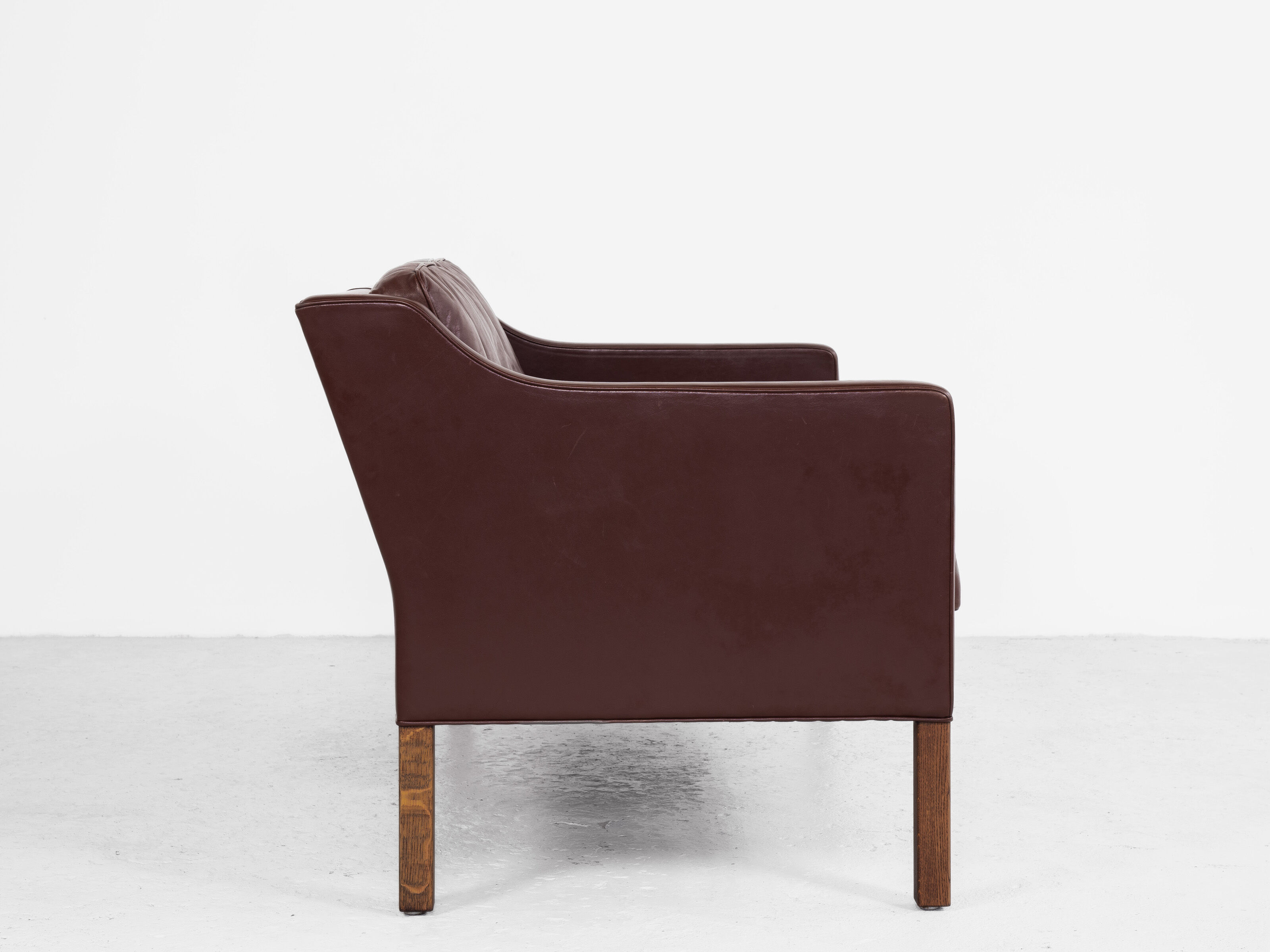Danish 2-seater sofa in leather by Børge Mogensen for Fredericia