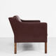 Danish 2-seater sofa in leather by Børge Mogensen for Fredericia