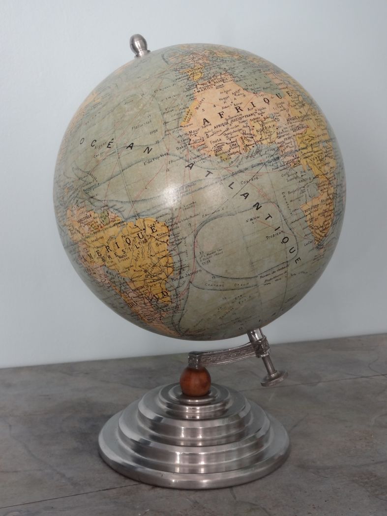 Globe Terrestrial Forest early twentieth, diam. 20 cm