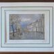 Pastel painting "Saint Petersburg" Winter Palace signed + frame