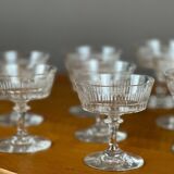 12 coupes à champagne en cristal, XIXe Siècle