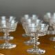 12 coupes à champagne en cristal, XIXe Siècle