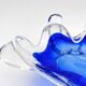 Cup Josef Hospodka Chribska Cristal Bleu Cobalt White Trim 24cm