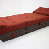 Mid-century Folding Armchair and Footstool or Daybed,1970's.