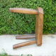Free-form brutalist massive walnut side table