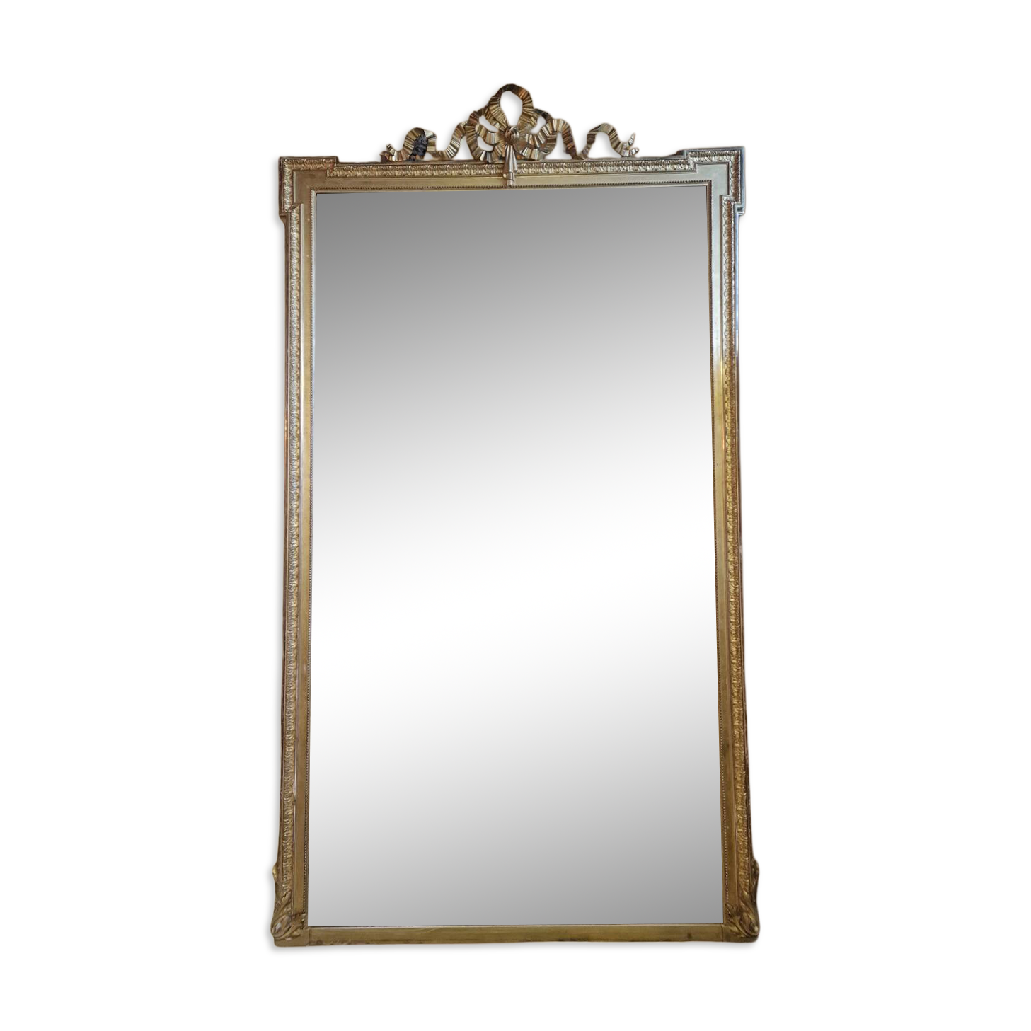 Very large XXL gilded mirror in the Louis XVI style