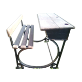 Desk in wood and wrought iron