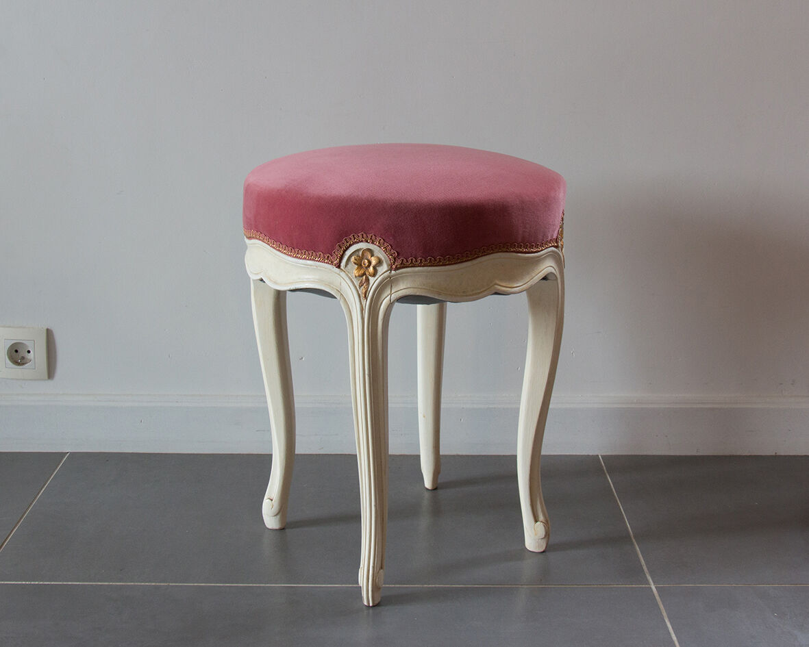 Louis XVI velvet stool
