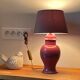 Ceramic and velvet lamp from the 90s