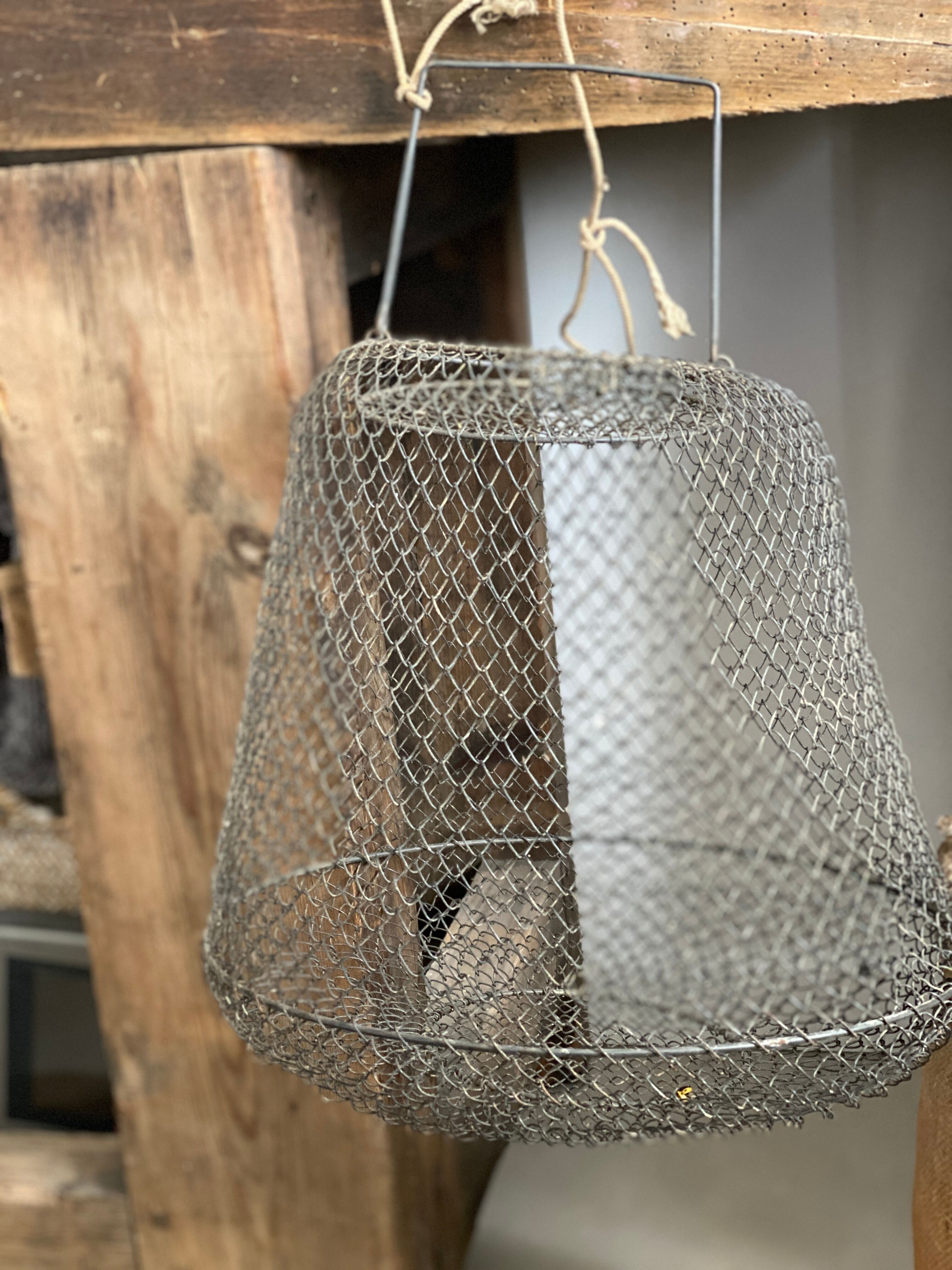 Old vintage fish basket