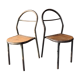 Set of 2 Mobilor chairs - 1950's - metal and wood