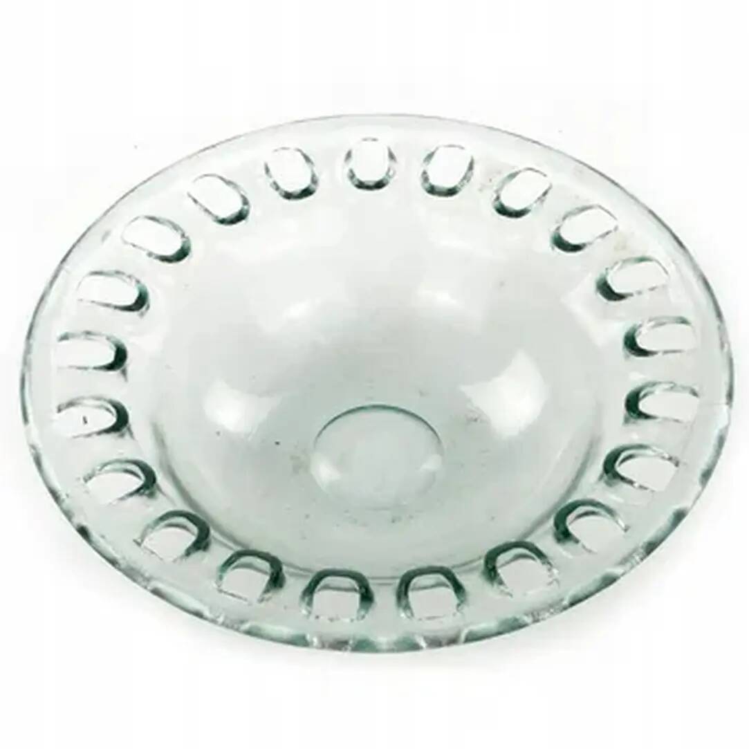 Minimalist pressed glass platter, Japan, 1990s