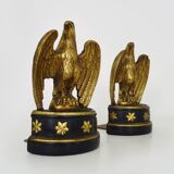 Pair of Hollywood Regency golden eagle bookends by Borghese. 60s