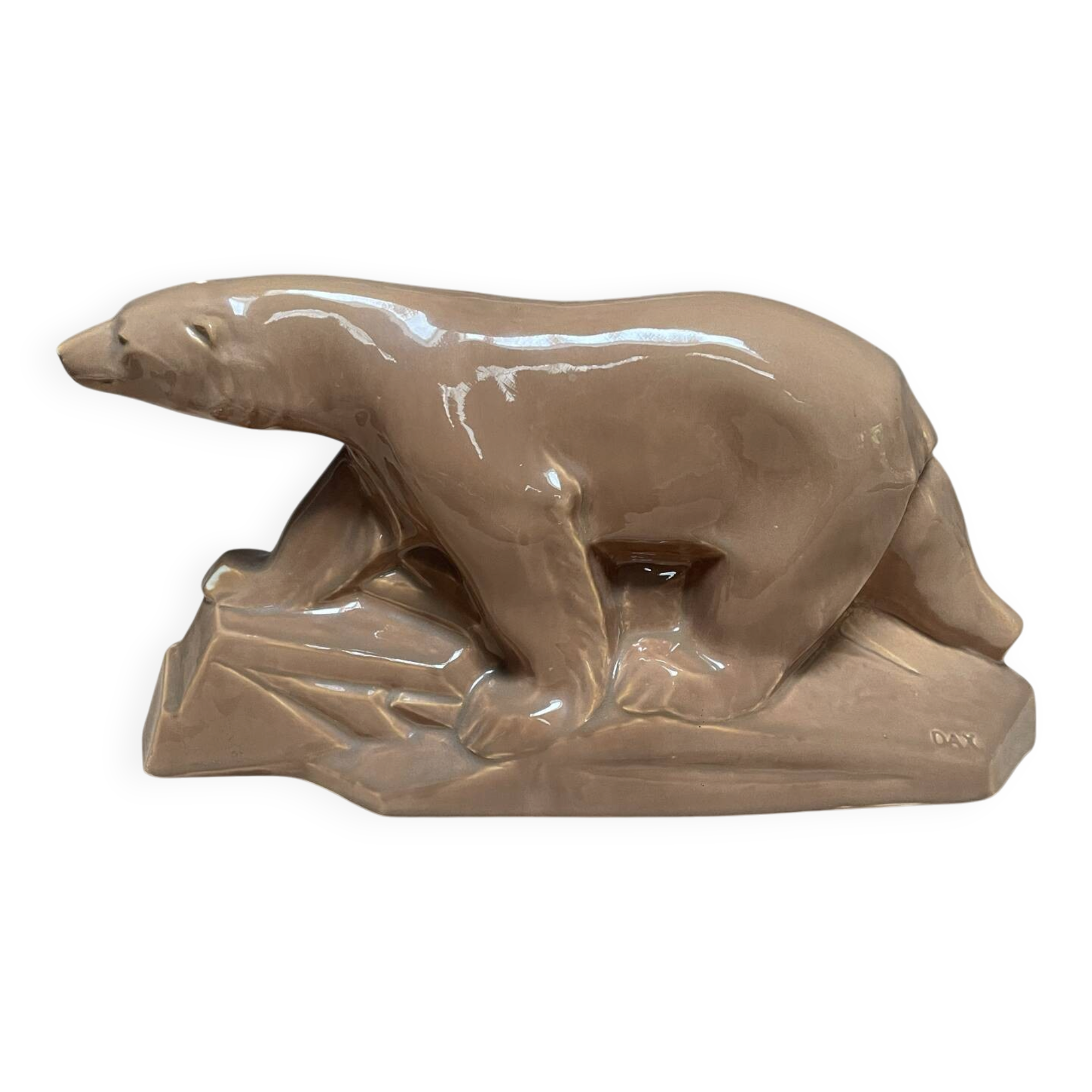 Art Deco polar bear statue