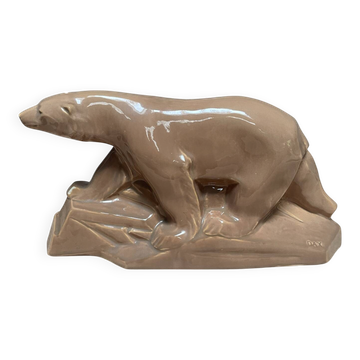 Statue art déco ours polaire