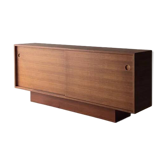 Buffet danois en teck avec portes coulissantes, années 50