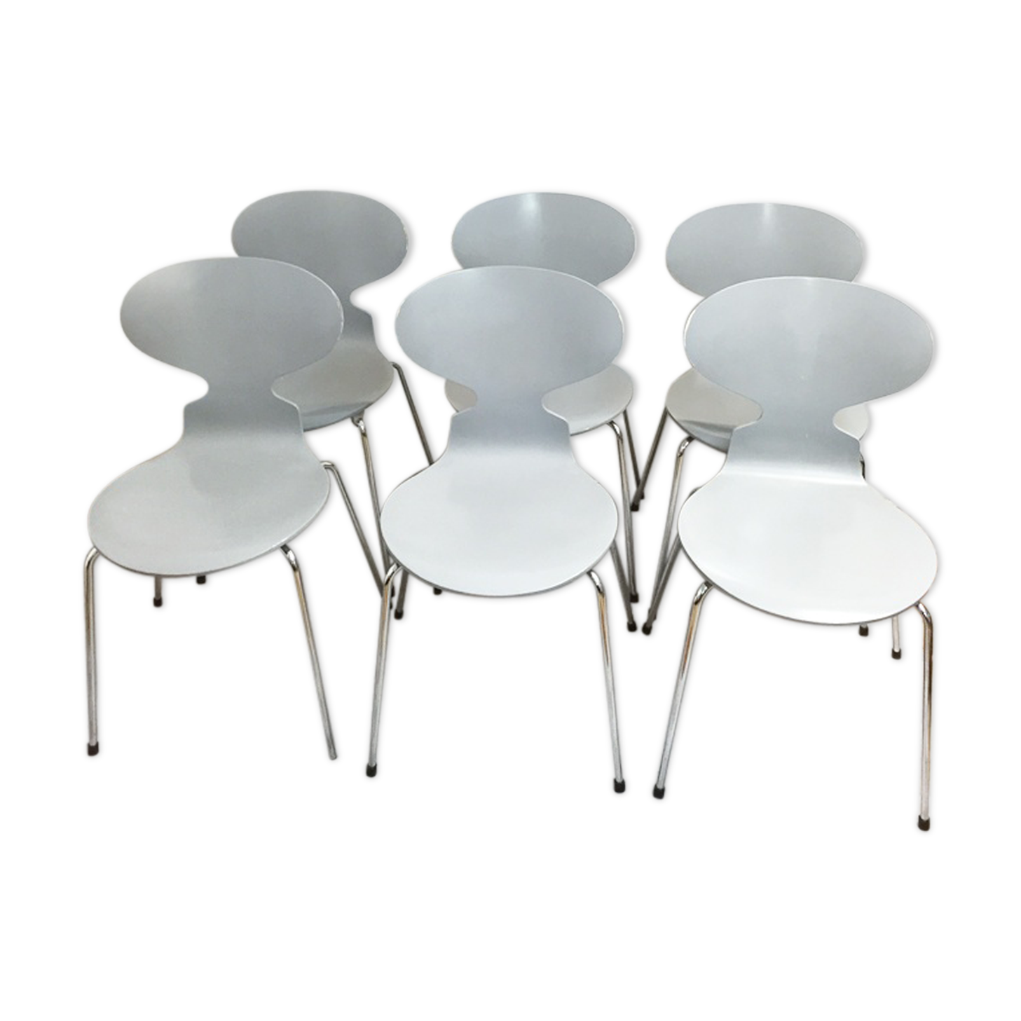 Suite of 6 chairs "ant" Jacobsen, ed. Fritz Hansen 2002