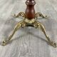 Twisted wooden coat rack with gilded bronze, 20th century