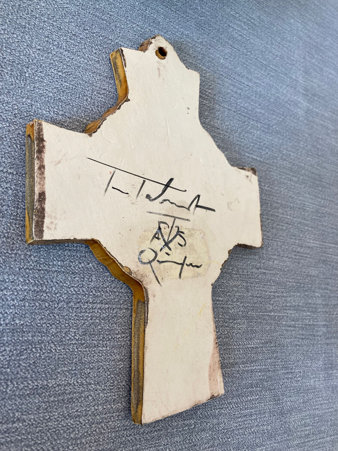 Celtic cross Jc Taburet in Quimper ceramic