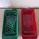 2 vintage earthenware cake dishes.