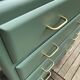 Commode vintage 1960 vert cèdre 4 tiroirs