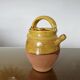 Glazed yellow terracotta jug, south-west of France.