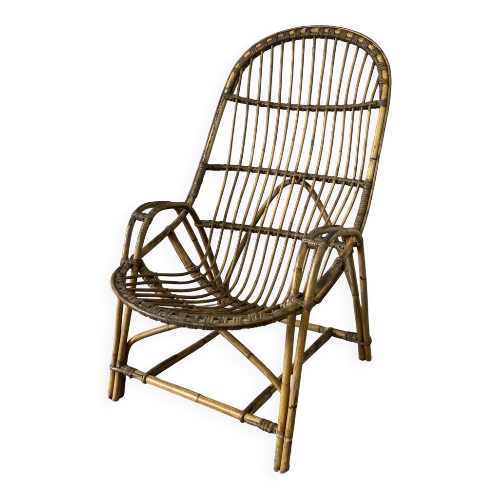 Fauteuil Rotin Vintage Occasionnull