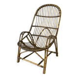 Fauteuil rotin vintage