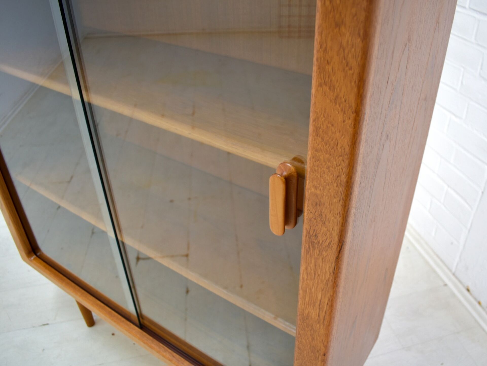 Showcase by CFC Silkeborg 1970s Teak display cabinet danish