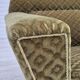 Fauteuil danois à dossier haut de georg thams, revêtement original, velours vert, bois de teck.