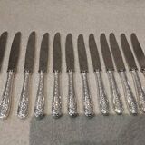 12 silver-plated dessert knives by Christofle Villeroy LXIV