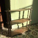 19th-century turned wooden wall shelf in Napoleon III style.