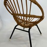Vintage Rattan children's chair Rohe Noordwolde 1960s Design