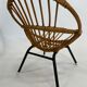 Fauteuil enfant vintage en rotin Rohe Noordwolde Design des années 1960
