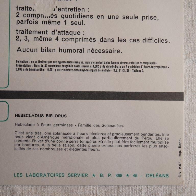 Botanical board Hebecladus - Servier