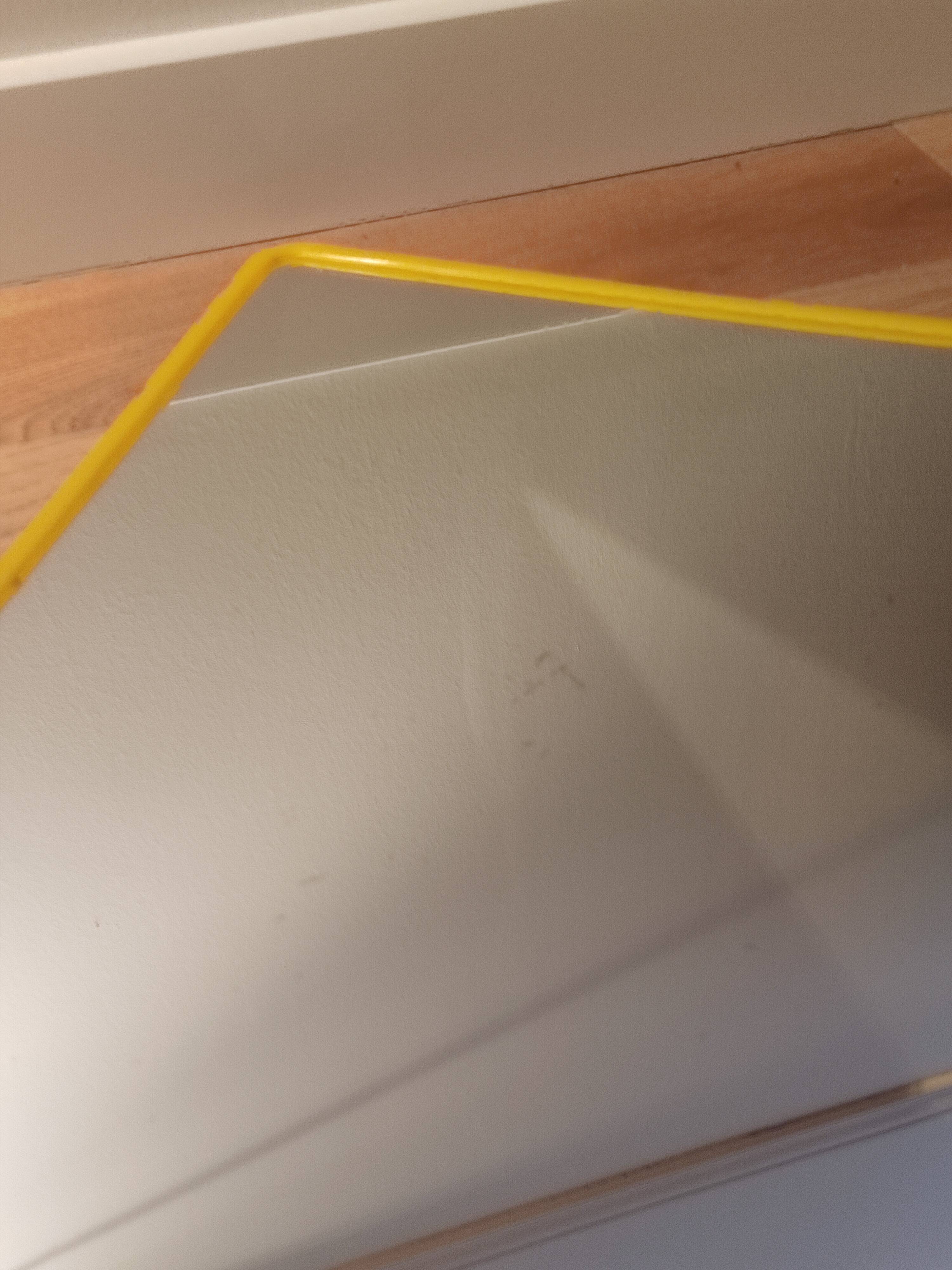 Mirror 70s yellow plastic rounded shape