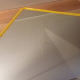 Mirror 70s yellow plastic rounded shape