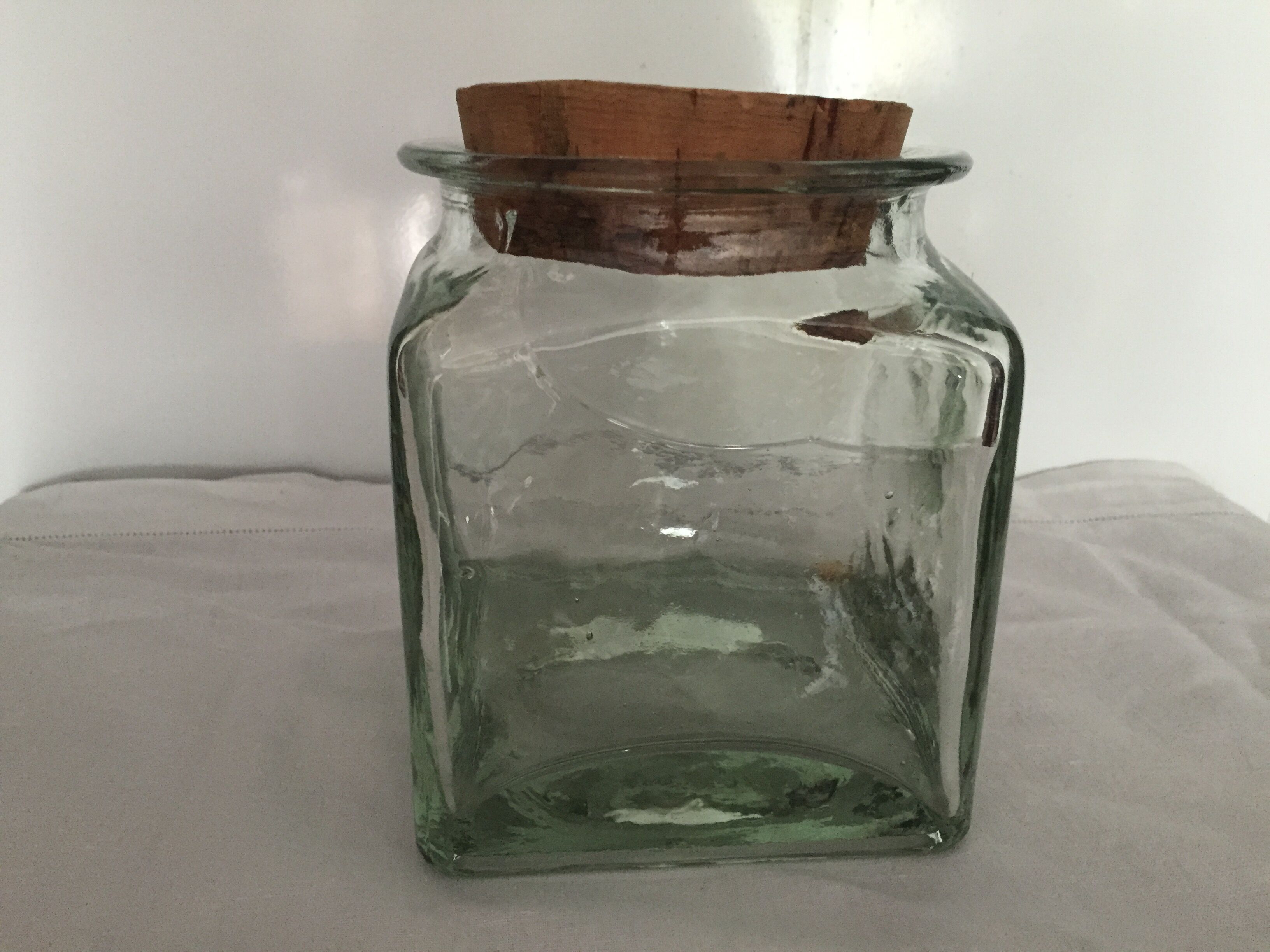 Square glass jar