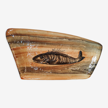 Faience fish dish by R. Delarue Desvres