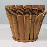 French bamboo pot/planter 1950-1960