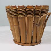 Bamboo cache pot/jardinère French 1950-1960