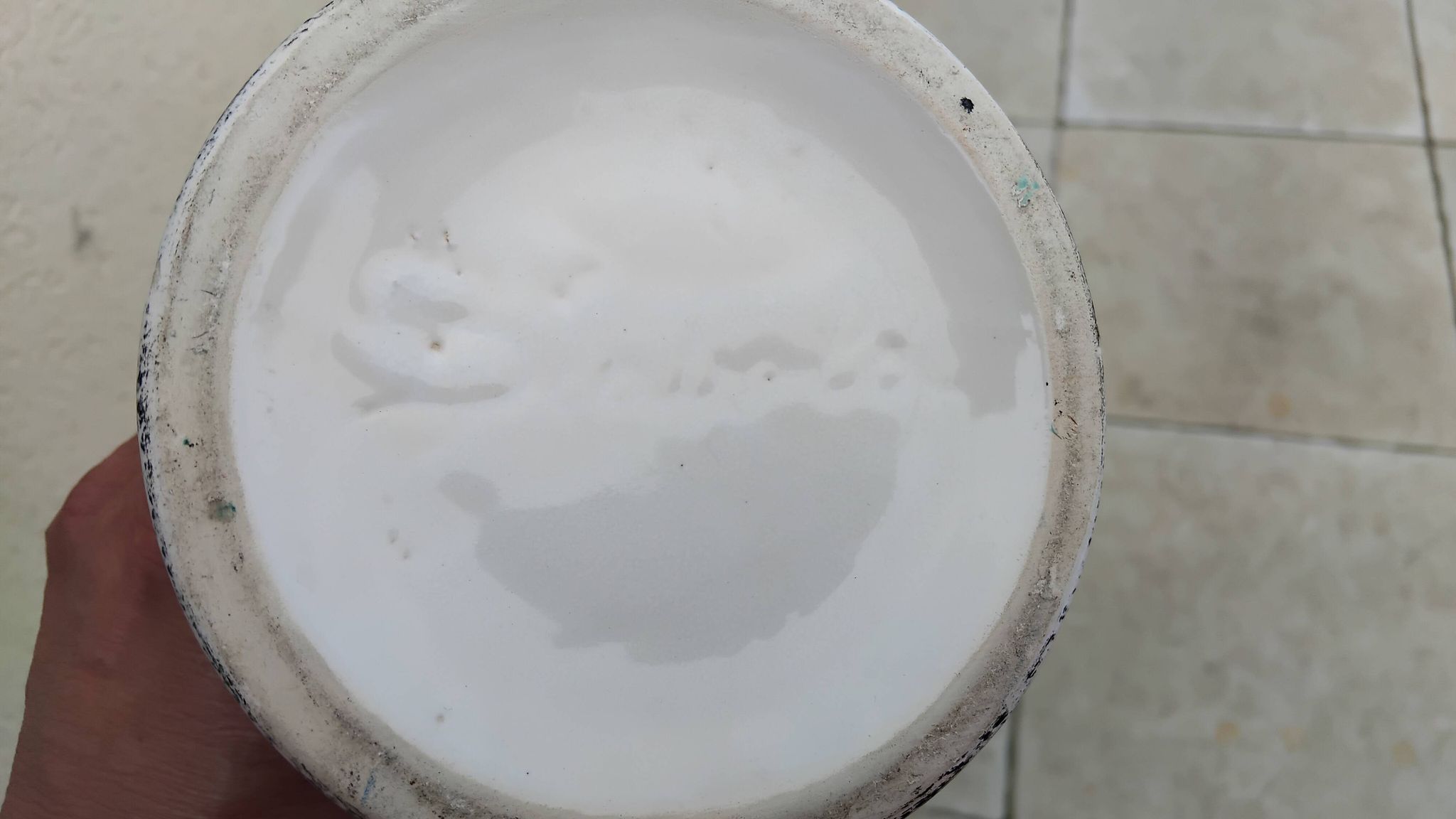 Vintage ceramic diabolo vase from the 60s